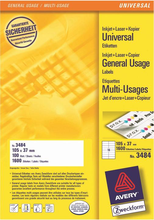 Image du produit Avery Étiquettes universelles