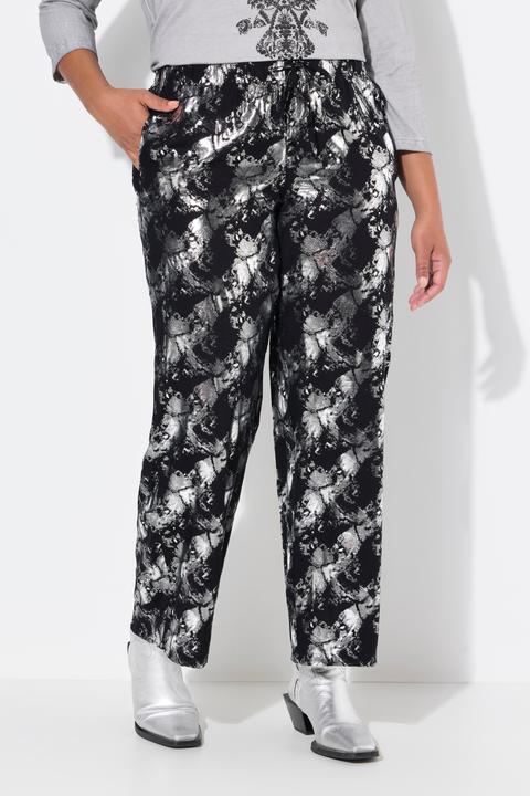 Actual product image Angel of Style Hose, gerades Bein, Metallic-Print, Elastikbund (42)