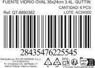 Produktbild Quttin brunnenglas oval 35x24cm 3,4l