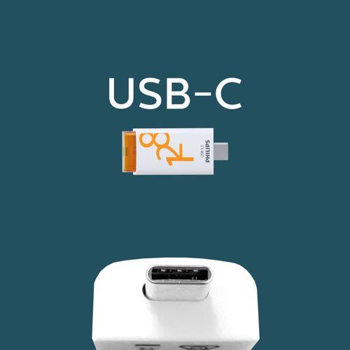 Actual product image Philips USB 3.2 128GB Click Series Gen 1 USB-C (128 GB, USB-C)