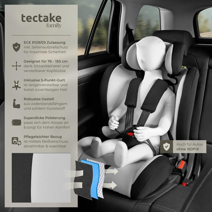 Produktbild tectake Autositz Sophie mit Seitenaufprallschutz (Kindersitz, ECE R129/i-Size Norm)