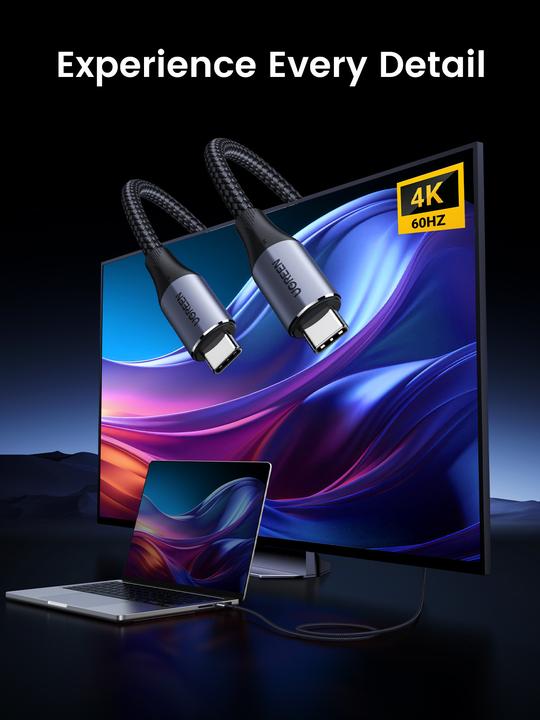 Image du produit Ugreen USB C – USB C (1 m, USB 3.2 Gen 2, 100 W)