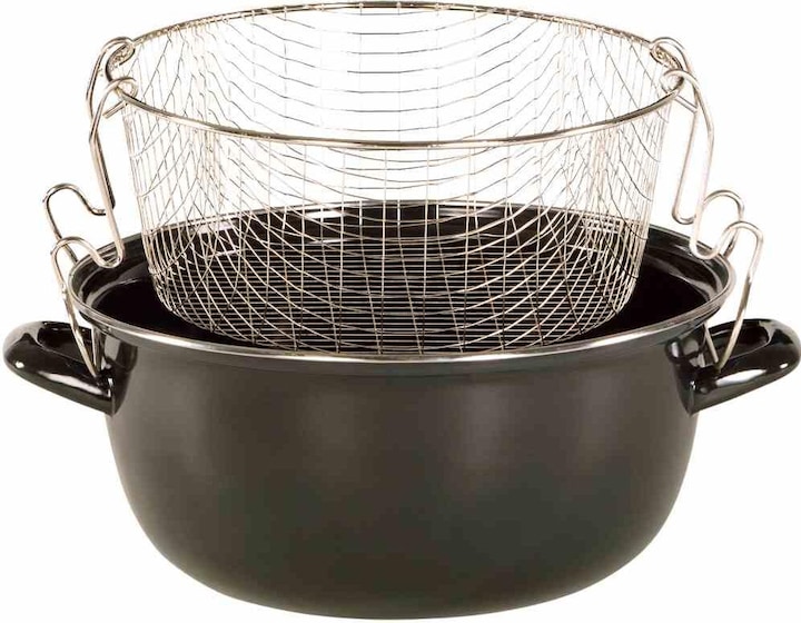 Immagine prodotto Krüger Pentola per patatine fritte (26.70 cm, Pirofila + casseruola, Acciaio inossidabile)