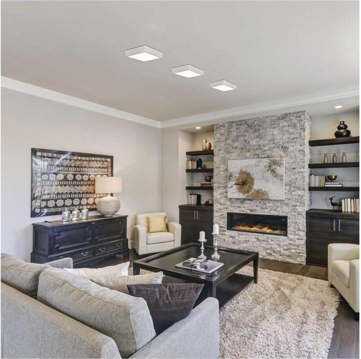 Actual product image Emos Surface-mounted LED light NEXXO, square, white, 12.5W, with CCT change (1100 lm)