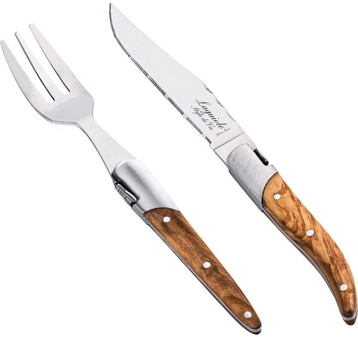 Produktbild Laguiole Style de Vie mini bestek - tappabestek set van 8 olijfhout (8 Stk.)