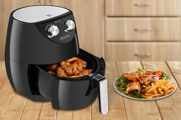 Actual product image ECG AF 3500 fryer Single Hot air fryer Black, Stainless steel