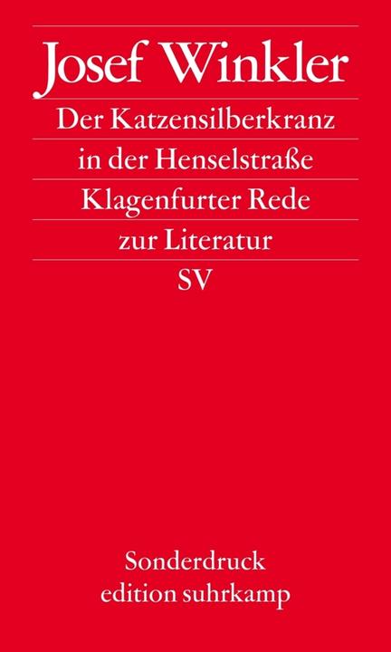Produktbild Der Katzensilberkranz in der Henselstrasse (Deutsch, Josef Winkler, 2009)