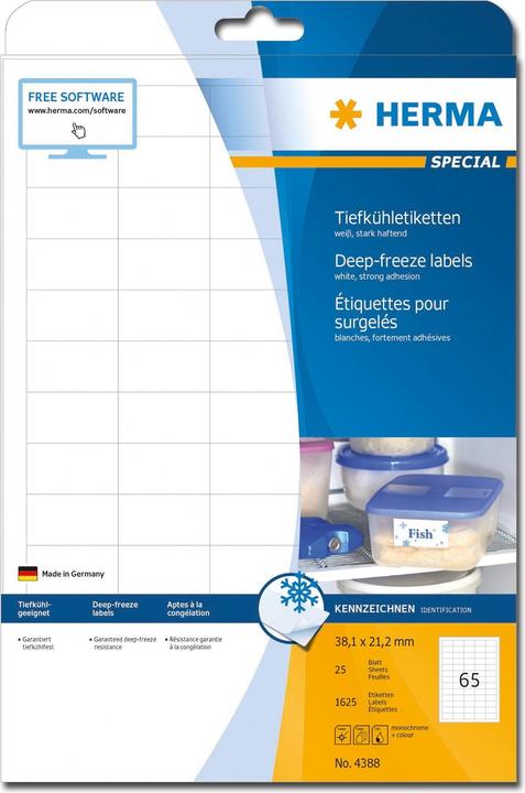 Produktbild HERMA Tiefkühletiketten A4