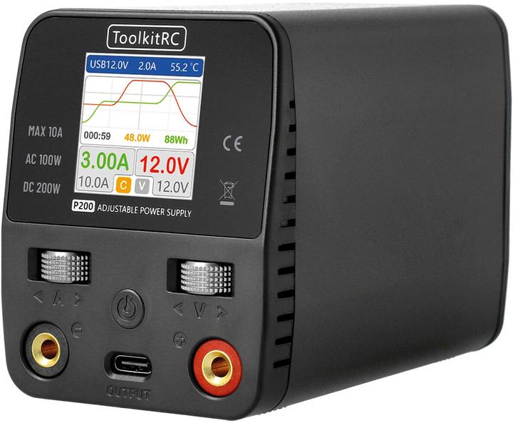 Toolkitrc P200 V2 Netzteil 30V 10A 100/200W AC und DC Input