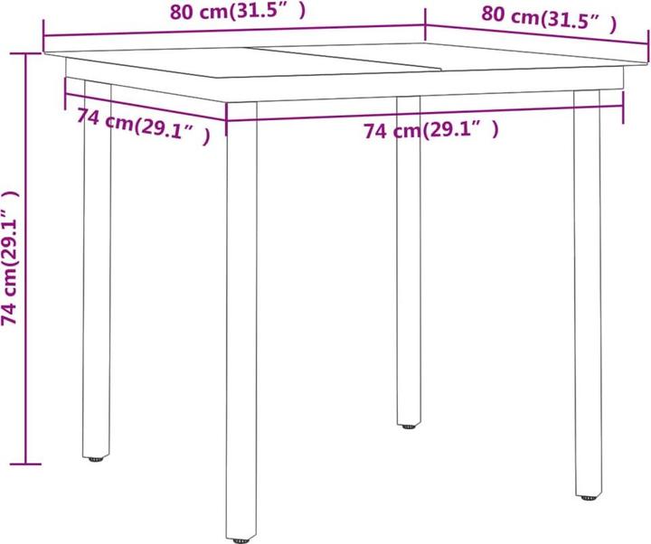 Produktbild vidaXL Garten Essgruppe