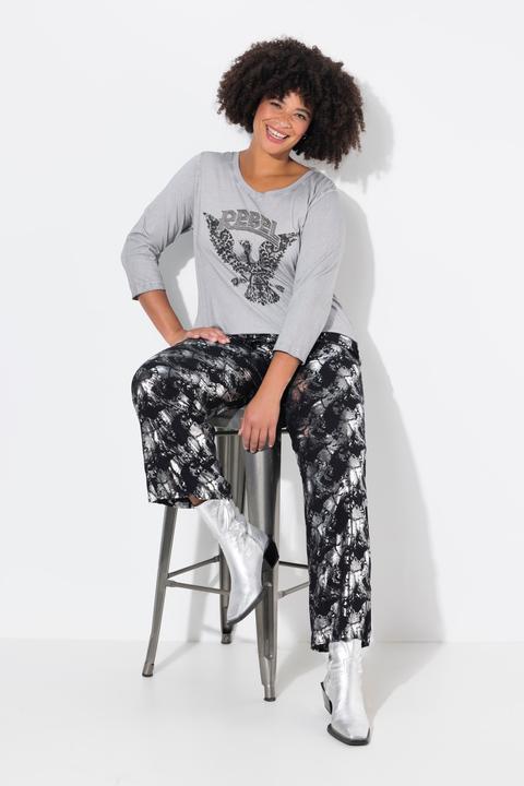 Actual product image Angel of Style Hose, gerades Bein, Metallic-Print, Elastikbund (42)