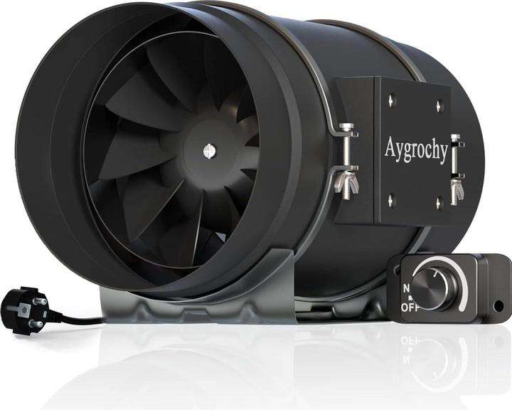 Produktbild Aygrochy 200mm Inline Rohrventilator mit Speed Kontrolleur