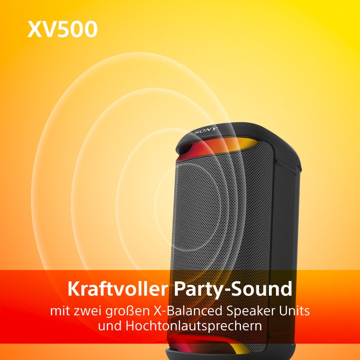 Actual product image Sony SRS-XV500 (25 h, Rechargeable battery operated, Electrical connection)