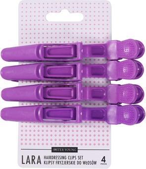 Galeria Hobby Sister Young Lara Hairdressing Clips Set Violet 4 Pieces (4 pcs.)