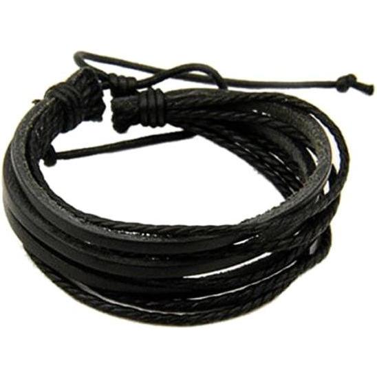 JTI, Armschmuck, Stilvolles Armband Leder, (23 cm, Leder)