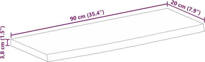 Produktbild vidaXL Tischplatte (90 x 20 cm)