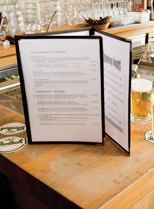 Actual product image Securit Menu card folder CRYSTAL, A4, fr 6 sheets