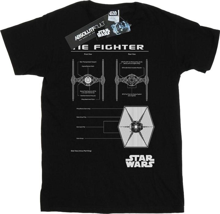 Produktbild Star Wars TIE Fighter Blueprint TShirt (3XL)