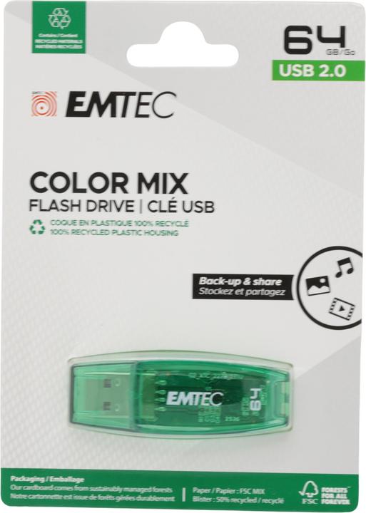 Produktbild Emtec C410 Color Mix (64 GB, USB-A)
