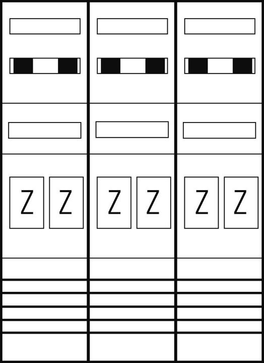 Produktbild ABN EZ37460 Zählerplatz eHZ 6Z sperrb HS/OKK