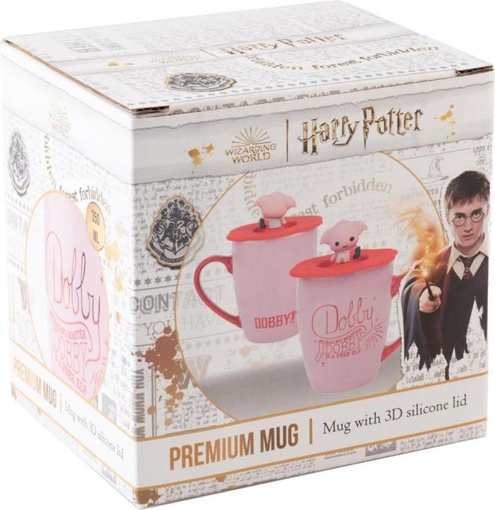 Actual product image Grupo Erik HARRY POTTER - Dobby - Mug 350ml Couvercle Silicone avec Figurine 3D (350 ml, 1x)