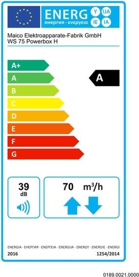Immagine prodotto Maico Unità di ventilazione semicentrale WS 75 Powerbox H