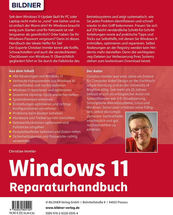 Immagine prodotto Windows 11 Reparaturhandbuch (Tedesco, Immersore Cristiano, 2022)