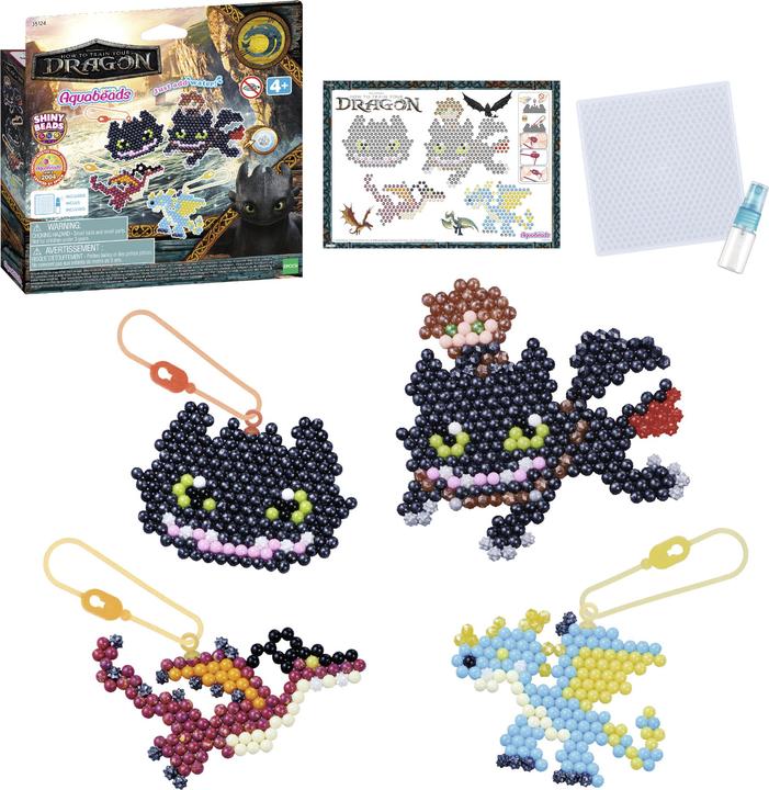 Actual product image Epoch Aquabeads Dragons Keychains Set