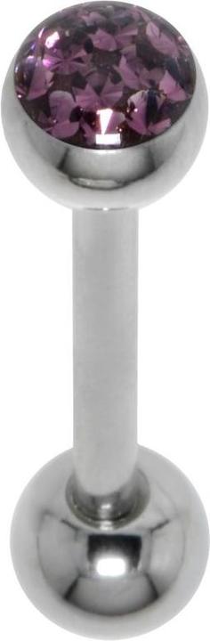 Image du produit Bijouteria Piercing langue (Cristallin, Résine époxy, Acier chirurgical 316L)