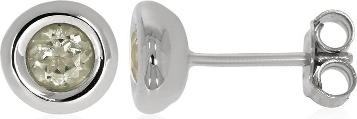 Immagine prodotto Xen Orecchini con topazio bianco di circa 0,6 carati placcati in rodio (Argento 925)