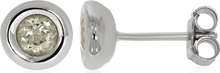 Actual product image Xen Stud earrings with white topaz approx. 0.6 ct. rhodium-plated (925 Sterling silver)