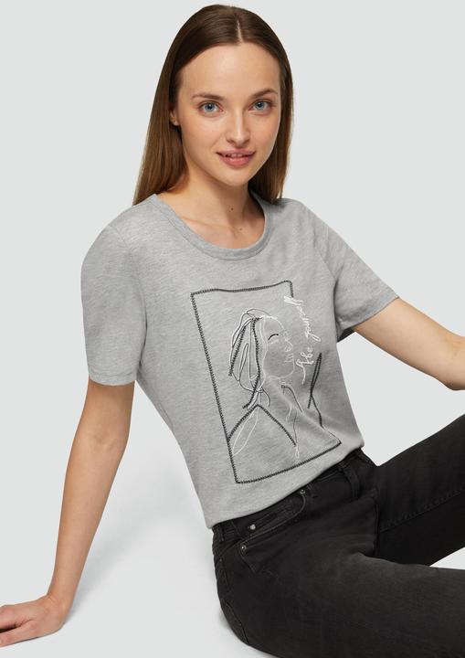 Actual product image S.Oliver T-Shirt T-Shirt mit Stickerei-Artwork (34)