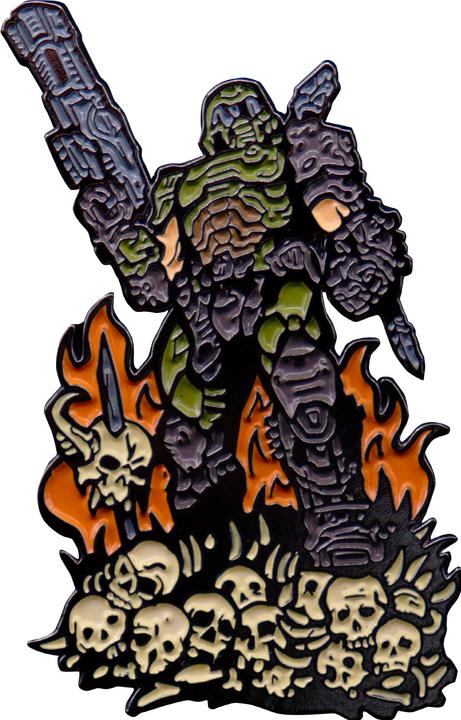 Actual product image Fanattik Doom Eternal Pin Badge Doom Guy Limited Edition