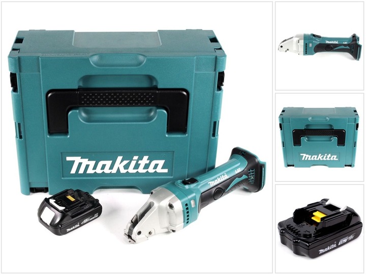 Produktbild Makita DJS 161 Y1J 18 V Li-Ion Akku Blechschere im Makpac + 1 x 1,5 Ah Akku - ohne Ladegerät