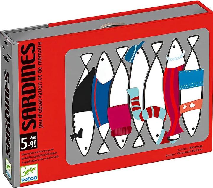 Djeco Card game Sardines (mult) (English, French, German, Italian, 2 - 4 Players)