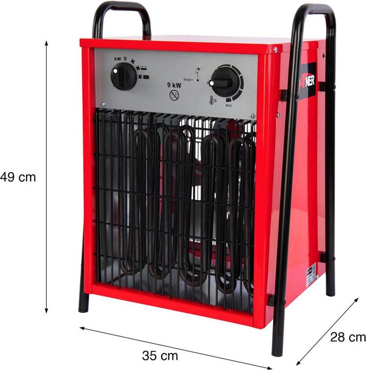 Produktbild Grafner Elektroheizer Heizlüfter Bauheizer 9 kW Heizstrahler EH10937 (9000 W)