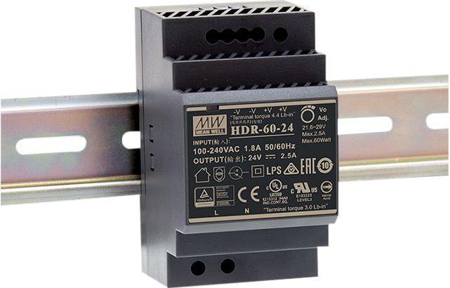 Produktbild MeanWell Ultra Slim Step Shape PSU, 60 W, 15 Vdc