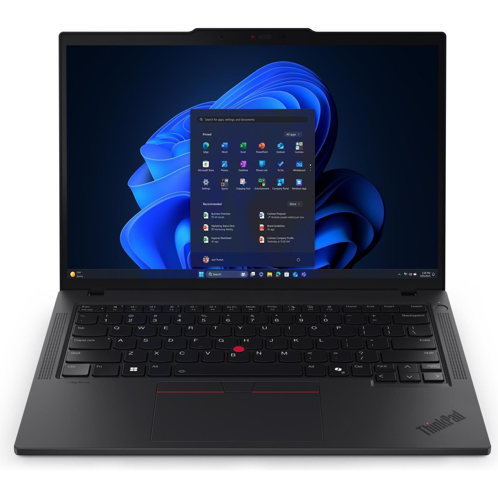 Lenovo ThinkPad T14 Gen 6 (14", Intel Core Ultra 5 225U, 17.18 GB, 512 GB, DE), Notebook, Schwarz