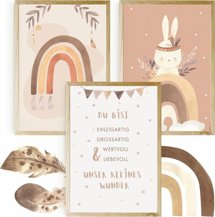 Eulentaler Set d'affiches Lapin 3 pcs