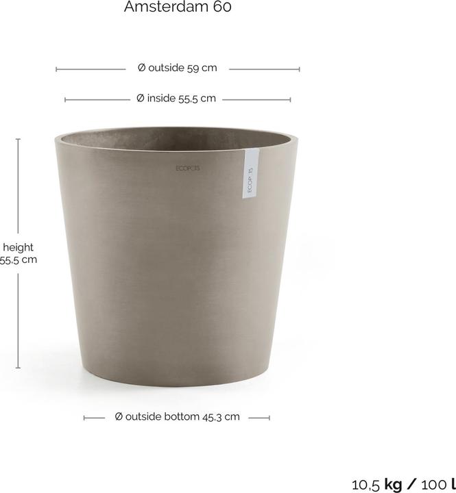 Actual product image Ecopots Amsterdam (59 x 55.50 cm)