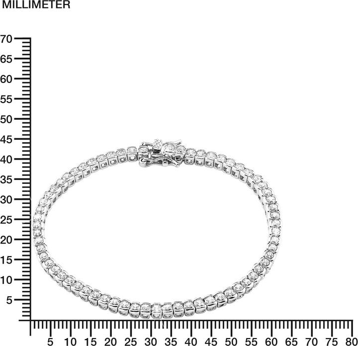 Immagine prodotto Amor Catena del braccio (18.50 cm, Argento, Zirconia)