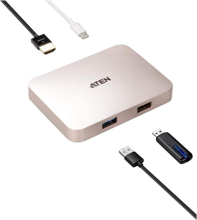 Actual product image Aten UH3235 Mini Dock (USB-C, 3 ports)