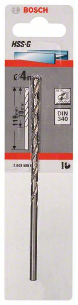 Actual product image Bosch Professional Zubehör Metal drill HSS-G, DIN 340, 4 x 78 x 119 mm, 1-pack (4 mm)