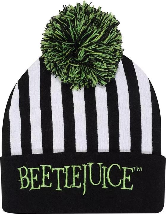 Actual product image Beetlejuice Unisex Adult Stripe Beanie (One size)