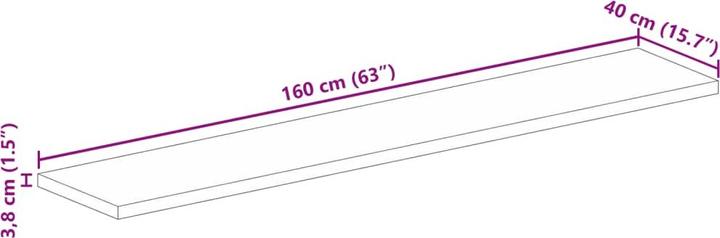 Image du produit vidaXL Tischplatte (160 x 40 cm)
