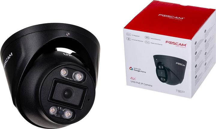 Actual product image Foscam T8EP, UHD PoE IP turret camera beveiligingscamera (1280 x 720 pixels, 3840 x 2160 pixels)