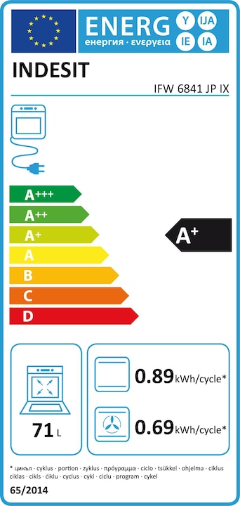 Energie-Label Indesit IFW 6841 JP IX