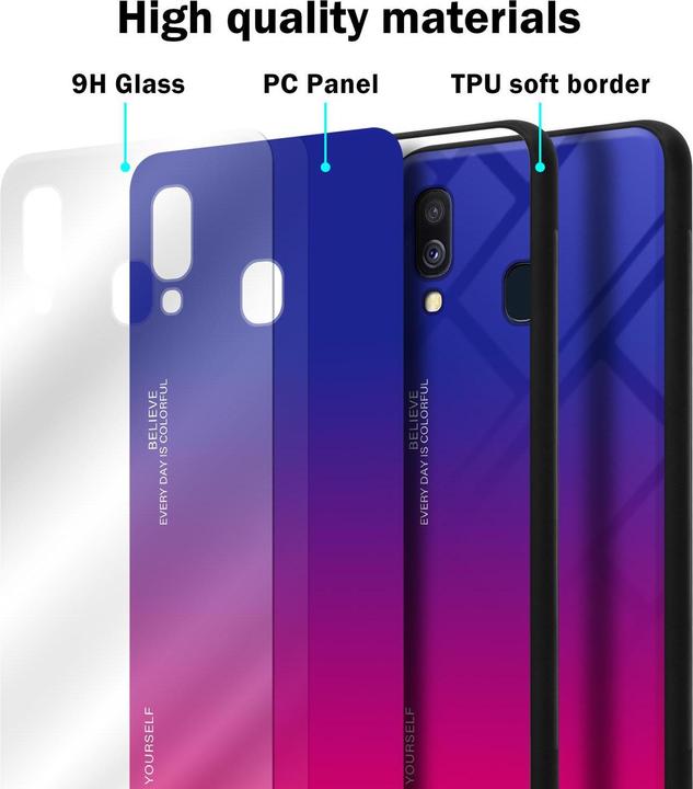 Produktbild Cadorabo TPU 2 Farben Glas Cover (Samsung Galaxy A40)