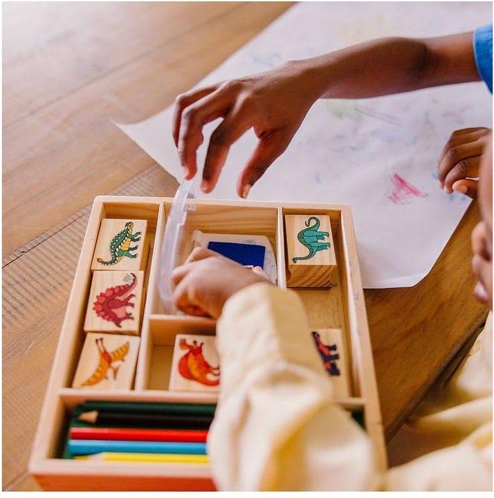 Image du produit Melissa & Doug Jeu de timbres Dinosaure