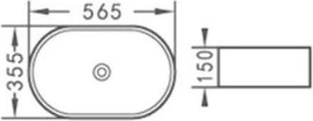 Image du produit Domoletti LAVABO 56 CM TOP ACB8183 (350 mm, 560 mm)